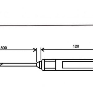Teplotní sonda 2021-150/C, konektor CINCH, kabel 1 metr