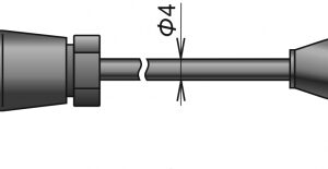 Kabel prodlužovací k sondě CO2, konektor M12/MiniDin, kabel 4 metry