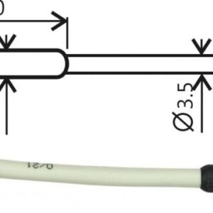 Teplotní sonda Pt1000TR160/E, konektor ELKA, kabel 20 metrů