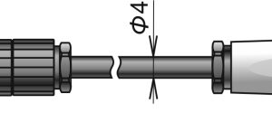 Kabel prodlužovací k sondě DIGIL a DIGIS , konektor ELKA, kabel 10 metrů