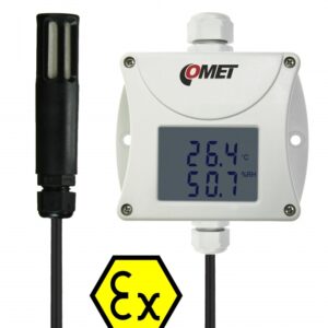 Jiskrově bezpečný snímač teploty a vlhkosti s výstupem 4-20mA, kabel 2 metry