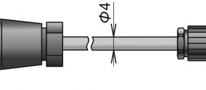 Kabel prodlužovací k sondě CO2, konektor M12/M8, kabel 4 metry